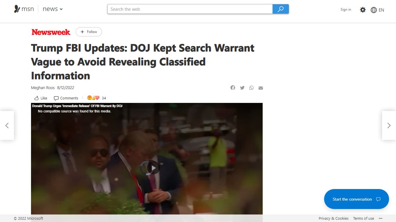 Trump FBI Updates: DOJ Kept Search Warrant Vague to Avoid Revealing ...